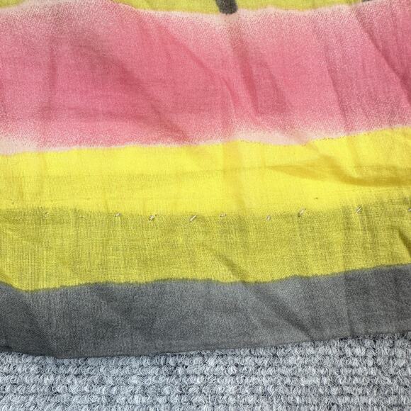 Etcetera White Green Pink Floral Pleated Cotton A-Line Skirt Size 4 - Picture 7 of 8